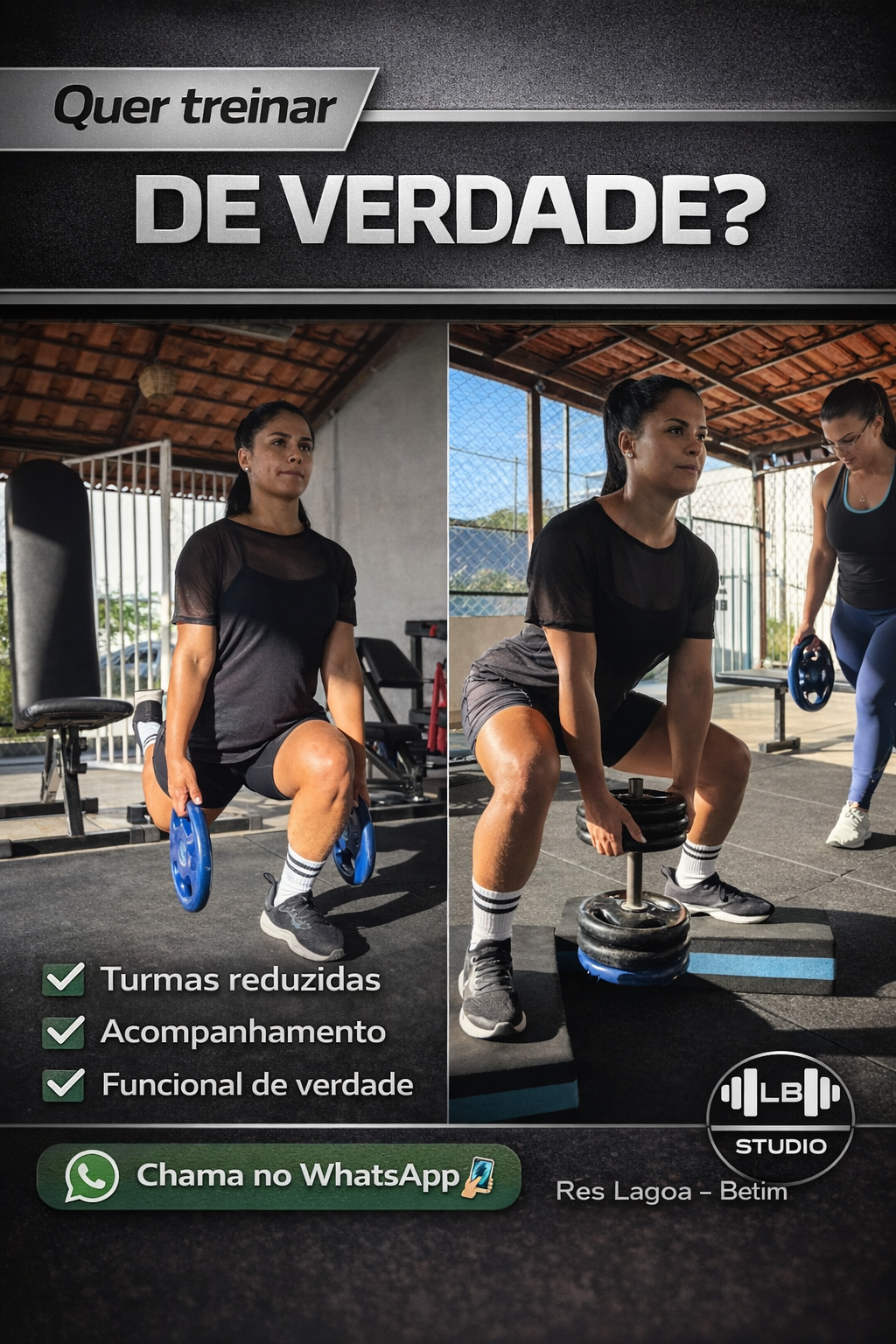Treino Funcional - Agachamento com peso
